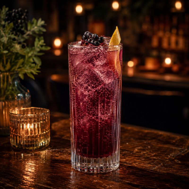 Sloe Gin Fizz cocktail